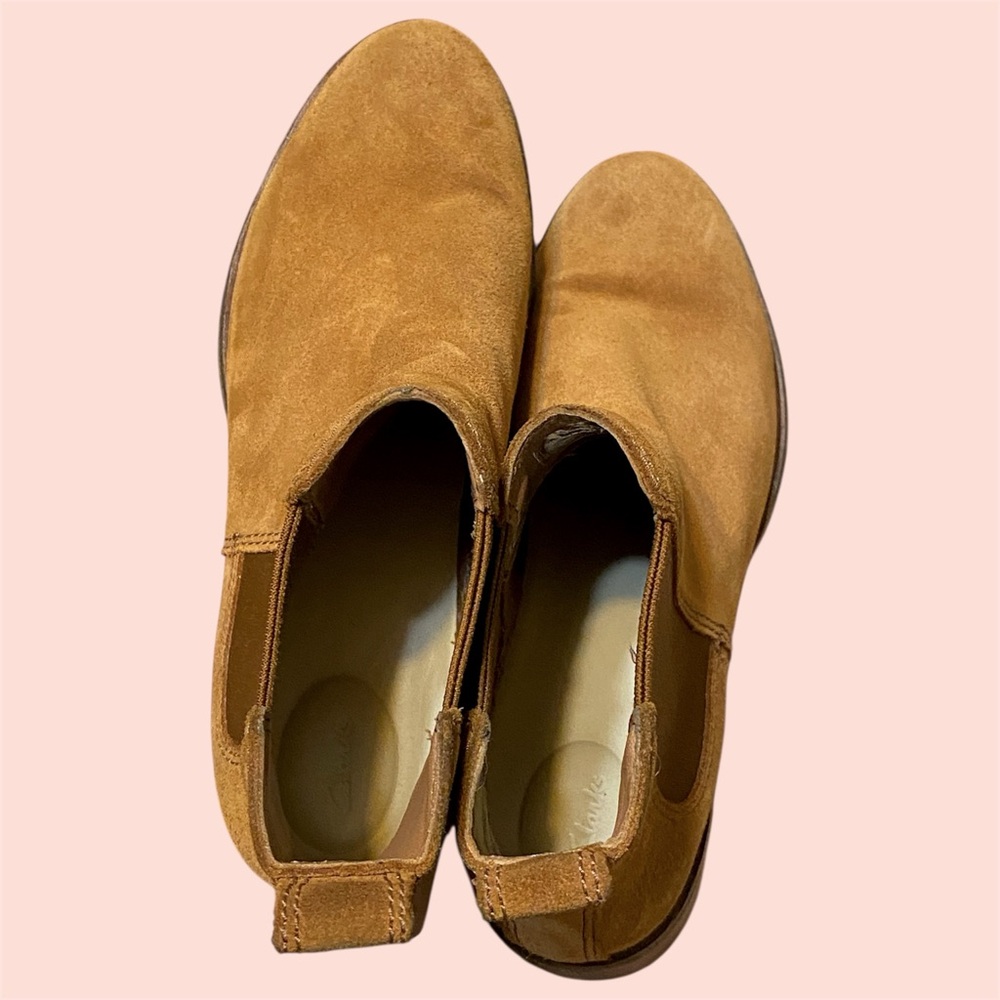 Clarks Suede Slip-On Chelsea Boot - Picture 6 of 8